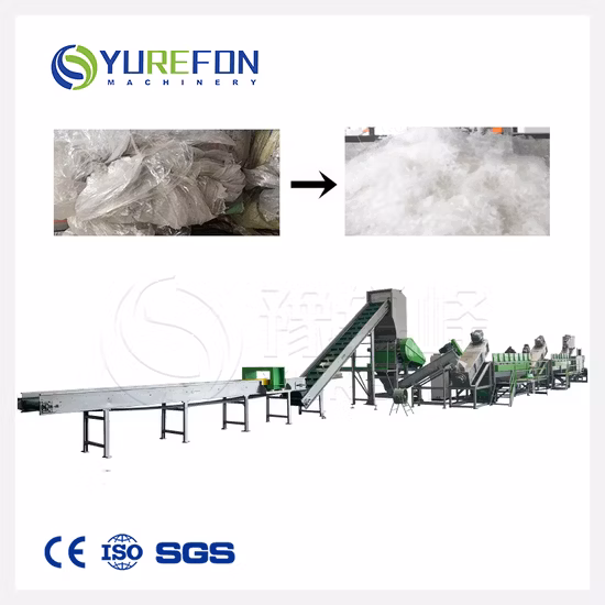 Waste Plastic Pet Bottle Flake/Drum/Pallet/PP/HDPE/LDPE/Rubber/Lump/PVC Pipe/PE Film/Jumbo Woven Bags/Garbage Crushing Crusher Recycling Plant Washing Machine