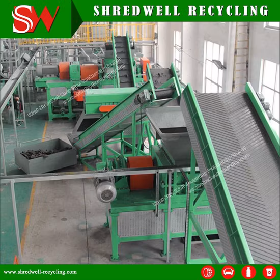 Machine de recyclage de pneus entièrement automatique chaude Machine de recyclage de pneus Déchiqueteuse de pneus Usine de recyclage de caoutchouc Machine de découpe de pneus Machines de recyclage de pneus